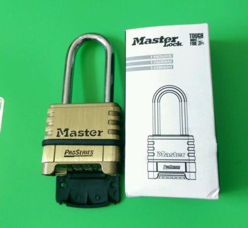 Lot of 2 master lock 1175lhrs resettable pro series combination padlock 2-1/16&#034; for sale