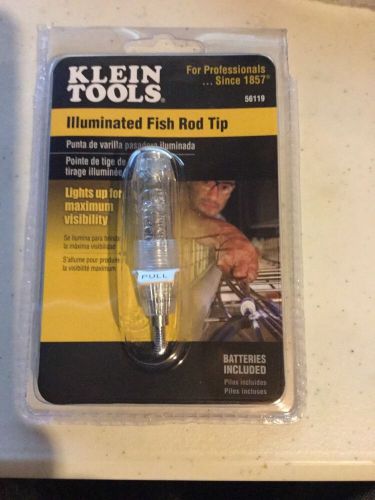 Klein Tools Illuminated Fish Rod Tape Tip #56119 LED Maximum Visibility BNIP