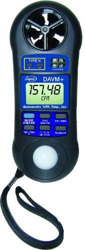 Supco DAVM+ Digital Air Flow Meter, Vane Anemometer, Thermometer, Hygrometer,