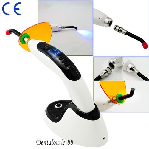Black wireless led dental curing light lamp1400mw w teeth whitening accelerator for sale