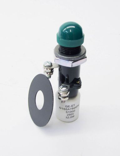 Ge general electric 116b6708g4-g 250v 12.5w 5100 ohms green indicating light for sale