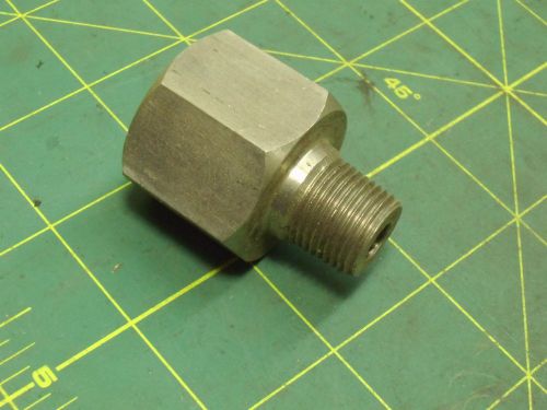 Hydraulic pipe fitting conversion adapter 3/8 mnpt to 3/4 fnpt ss #51465 for sale