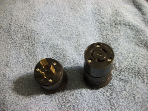 HBL 2321  &amp; HBL 2323  20A / 250 v  Hubbell 3 pin male and female ends