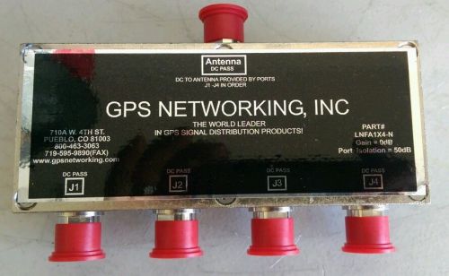 GPS Networking Inc. LNFA1X4-N GPS 1:4 4-Way Active Antenna Splitter - NEW