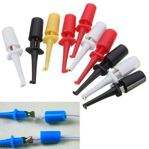 10x Multimeter Lead Wire Kit Test Probe Hook Clip Connector for Arduino PCB Pad