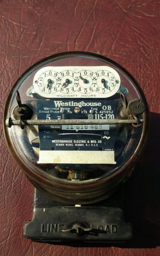 Vintage 1930&#039;s Westinghouse Electric Watt Hour Meter 115-120Volt 5 Amps