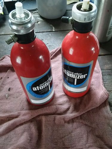 Sure shot sprayer aluminum interior, red  container smaller size lot of 2 for sale