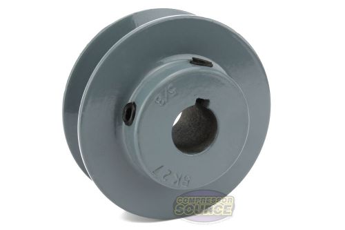 2.75&#034; cast iron 5/8 shaft pulley sheave single 1 groove v style a belt 4l new for sale