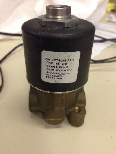 Snap-Tite/Allied Solenoid Valve 3/8 12V, Great Item For Solar Powered Projects