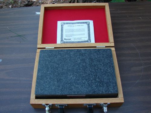 Starrett Toolmakers Flat Gray Granite, Grade A 12 x 8 x 2 - Felt Lined Wood Case