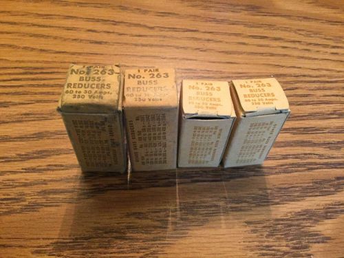 Lot Of 4 Buss Reducers 263 60 To 30 Amp 250volt