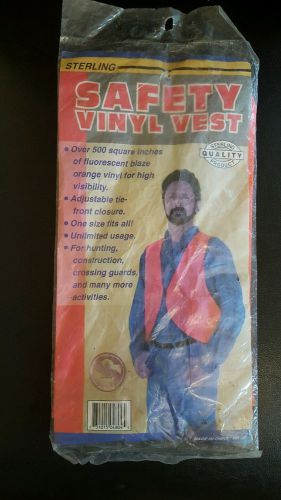 Safety vinyl vest orange unlimited usage for sale