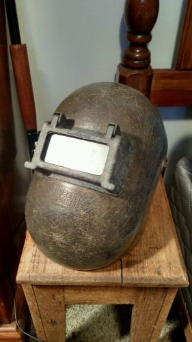 Fiberglass vintage hobart brothers welding helmet flip up glass steampunk ohio for sale