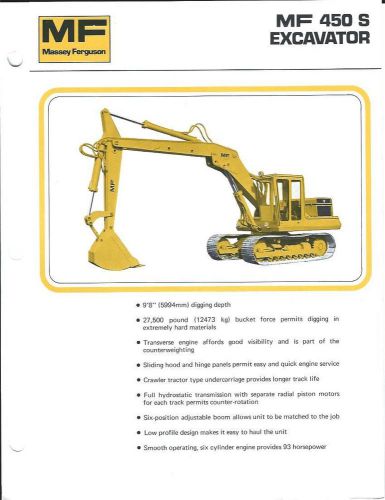 Equipment Brochure - Massey Ferguson - MF 450 S - Excavator - c1974 (E2491)