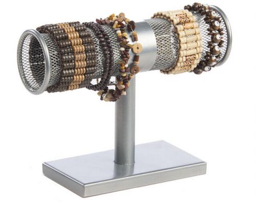8.0&#034; x 6.0&#034; x 3.0&#034;,jewelry display with steel mesh t-bar for bracelets, earrings for sale