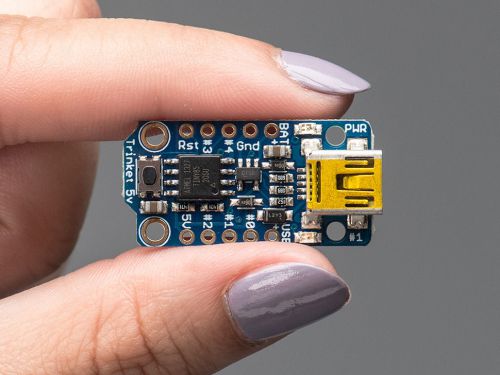 Adafruit trinket mini microcontroller 5v logic attiny85 board use w/ arduino ide for sale