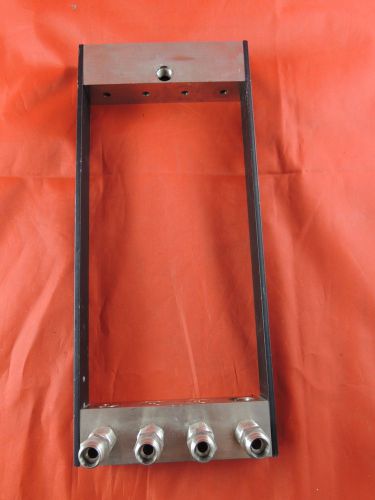 Flow Meter Frame With Fittings 4 Slots Fits 7 1/2&#034; Meters