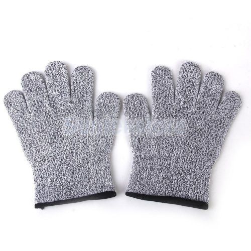 Pair safety cut proof stab resistant stainless steel metal mesh butcher gloves l for sale