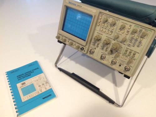 Tektronix 2465A 350MHz Oscilloscope w/ Manual and pouch. Nice!