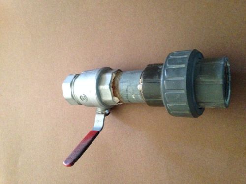 B&amp;k-- inline water threaded full port ball valve 1-1/4&#034;  stainless steel lever for sale