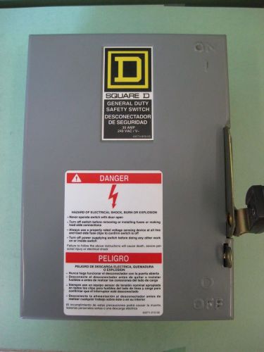 Square D  Cat no. D-221-N  30 amp safety switch,new, unused no boxes