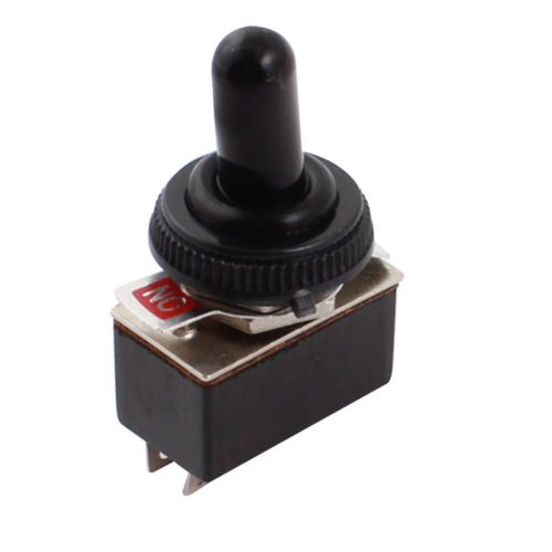 2A/250V to 4A/125VAC SPST ON-OFF 2 terminals Toggle Switch w Waterproof Cover