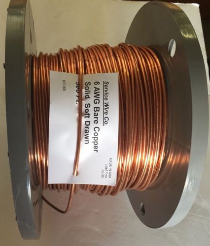 GROUND WIRE SOLID BARE COPPER 6 AWG 500