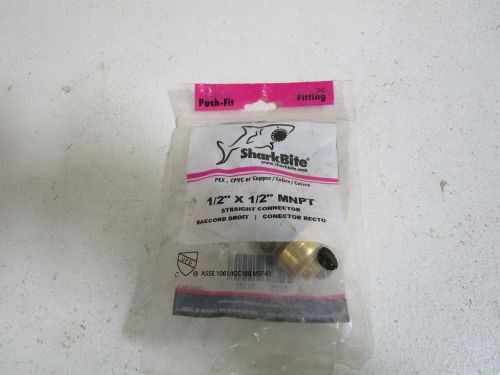 LOT OF 2 SHARKBITE 1/2&#034; X 1/2&#034; STRAIGHT CONNECTOR U120A *NEW IN FACTORY BAG*