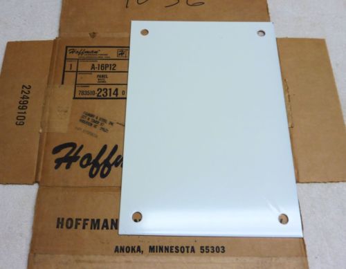 New Hoffman Panel A-16P12 White Enamel Back Plate JIC Box Enclsoure 13&#034; x 9&#034;