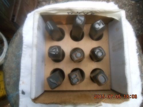 number stamps 0  to  9 usa made very large 1/2 inch high
