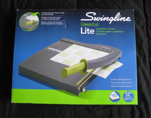 Swingline classiccut lite 12 inch, 10 sheet guillotine trimmer paper cutter 9312 for sale