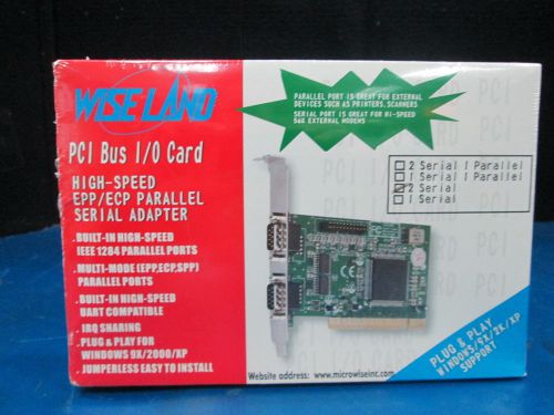 Wise Land PCI Bus 1/0 Card 2 Serial Ports Controller Card (NEW)