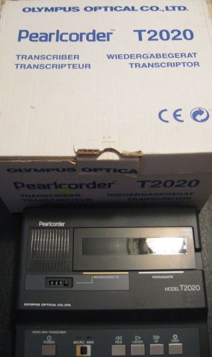 OLYMPUS Pearlcorder T2020 Mini~Micro Cassette Transcriber w/Pedal~Power Cord