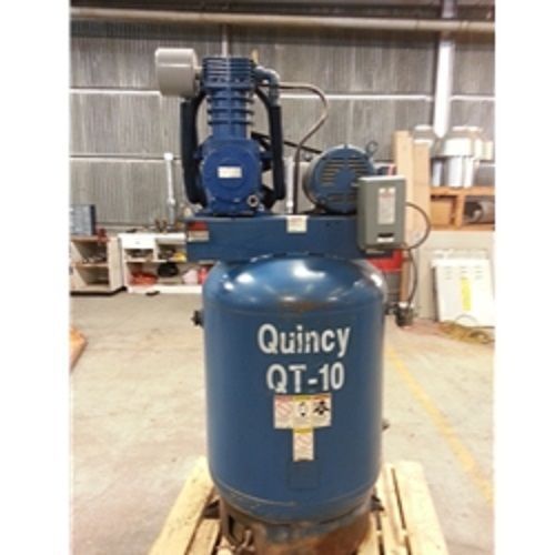 Quincy qt-10 vertical 10hp air compressor 120gal tank for sale