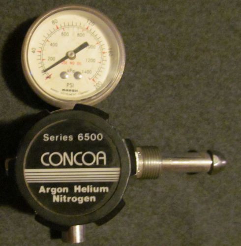 USED 6500 CONCOA ARGON HELIUM NITROGEN GAS REGULATOR W 200 PSI MARSH VALVE
