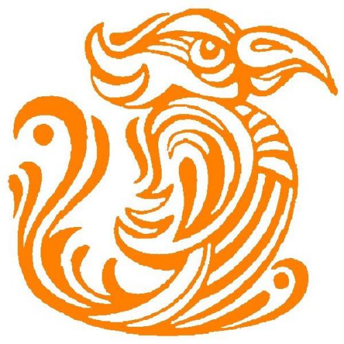 30 Custom Orange Artistic Bird Personalized Address Labels