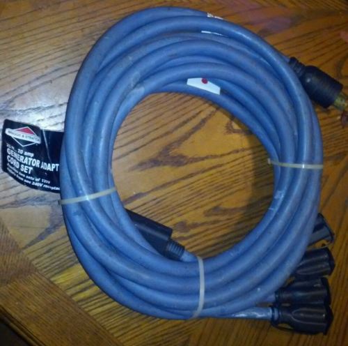 Briggs &amp; stratton 51044703 25 foot, 20 amp generator adapter cord set (new) for sale