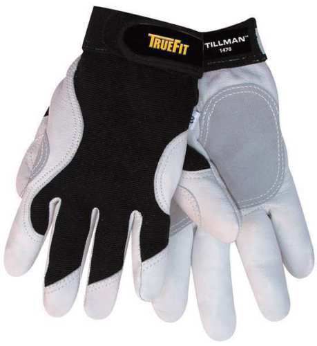 Tillman size s mechanics gloves, black/pearl, 1470s for sale