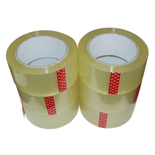 6 Rolls - 2&#034; x 110 Yards (330&#039; ft) Clear Packing Package Tape
