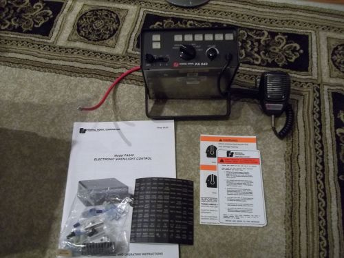Federal Signal Siren PA640 100W Model 64000 With Microphone