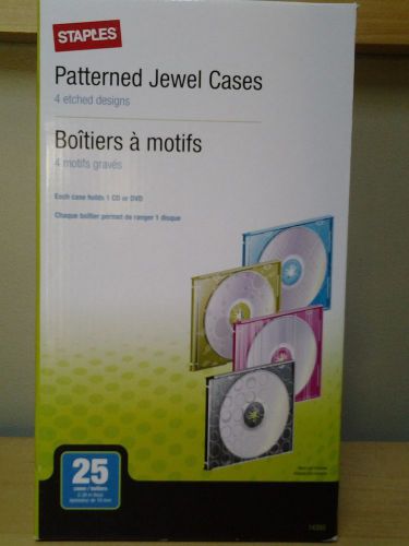 STAPLES JEWEL DESIGNER CASES 25/PACK - THESE ARE COOL - NEW IN BOX -