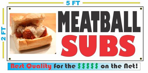 Full Color MEATBALL SUBS BANNER Sign NEW XL Larger Size Best Quality for the $