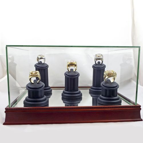 Championship 5 Ring Display &amp; Ceremonial Ring Display Keepsake Ring Box. Luxury