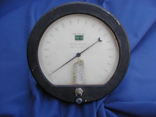 Heise h 31096 r pressure gauge 0-1000 psi temp. compensated -25 to +125 deg f for sale
