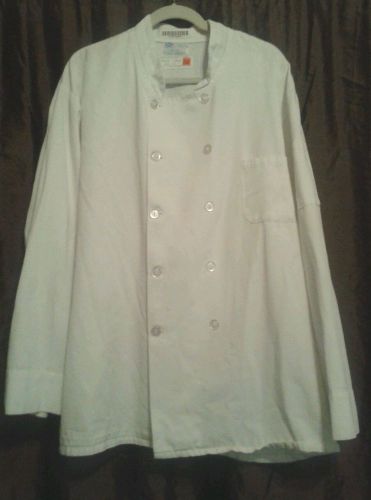 Xxl best mfg. white chef coat jacket uniform pearlized buttons for sale