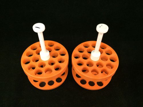 Lot of 2 Beckman 18-Place Centrifuge Rotor Inserts