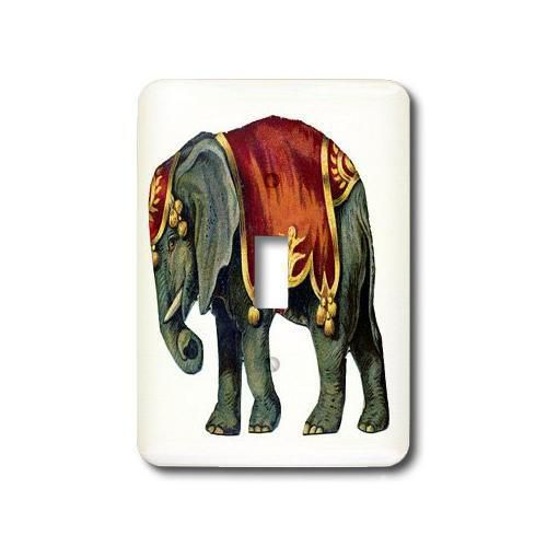3dRose LLC lsp_41554_1 Vintage Circus Elephant Single Toggle Switch New