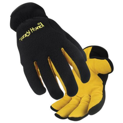 Revco Black Stallion 15FH-BLK Polar Fleece/Grain Pigskin Winter Gloves, Large