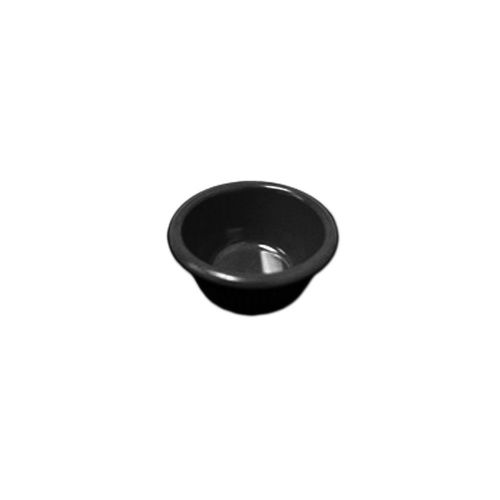 Prolon 9279 2 Oz. Black Fluted Melamine Ramekin - Dozen