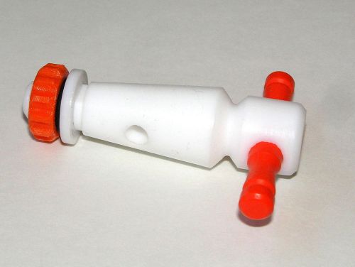 Kimax Stopcock Plug, PTFE, Size #6 - 1:5 tapper, Straight Bore, Orange Handle